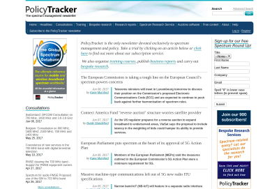 Policy Tracker: the Spectrum Management and Policy Newsletter