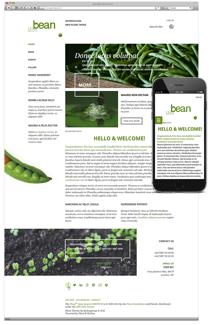 Green Bean Plone theme