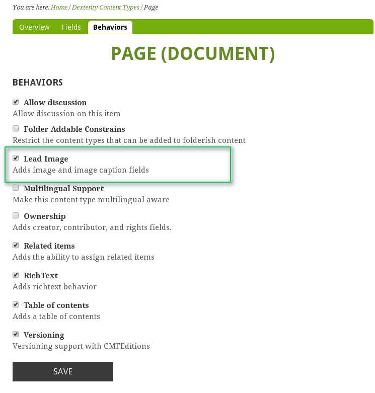 Green Bean Plone theme lead image behavior.png