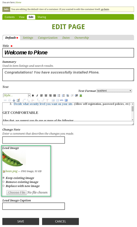 Green Bean Plone theme lead image upload.png
