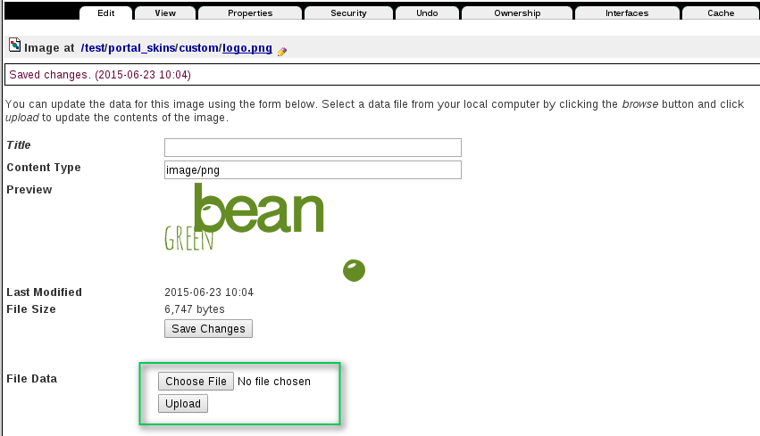 customize Green Bean Theme Logo