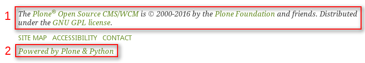 Green Bean Plone theme Footer customization