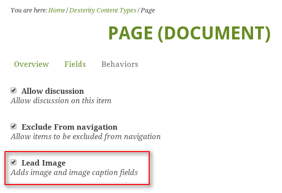 Green Bean Plone theme lead image behavior.png