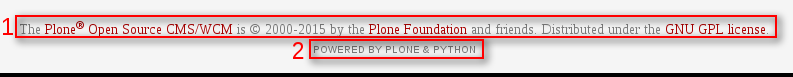 Plone footer