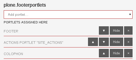 Plone footer portlets