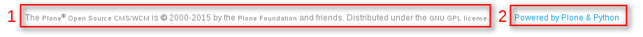 Plone footer