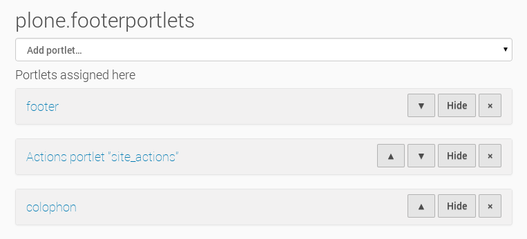 Plone footer portlets