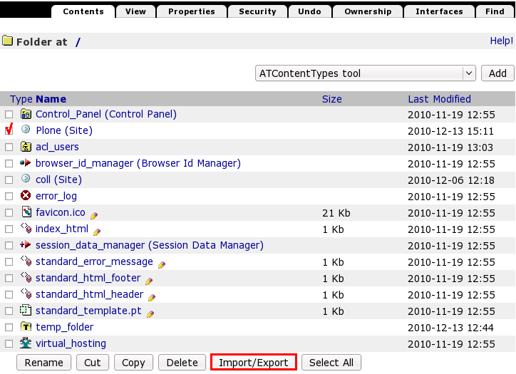 plone zexp export